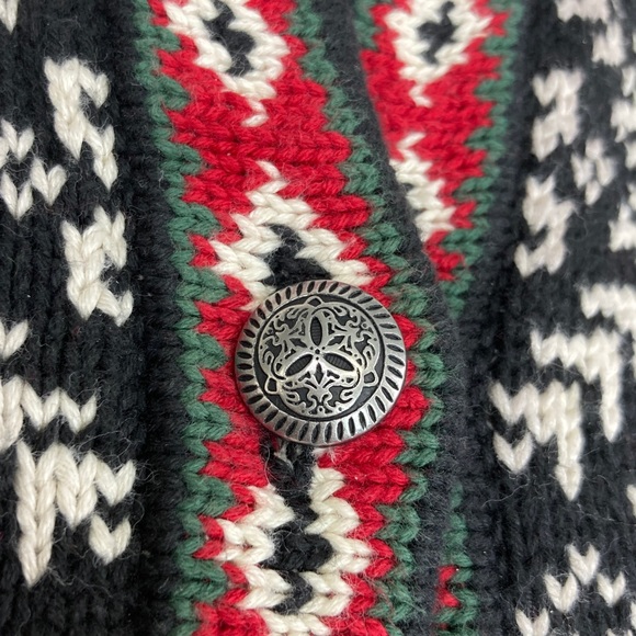 LL Bean VTG Nordic Snowflake Pattern Cardigan - Picture 10 of 13